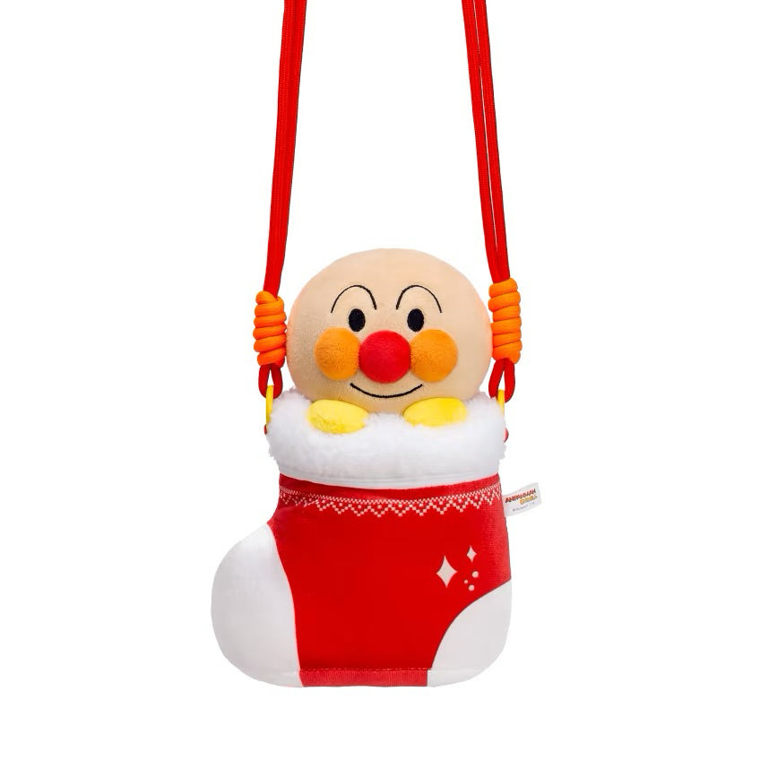 KAYOU Christmas GIFT Series Anpanman Christmas Stocking Plush Pouch 卡遊聖誕禮物系列 麵包超人聖誕襪毛絨小包