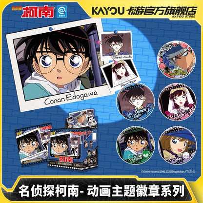 KAYOU 名偵探柯南動漫主題徽章系列 - 官方正版動漫週邊鐵盒徽章（一盒包含6枚）