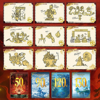 遊哪吒之魔童鬧海電影收藏卡牌熾熱影包哪吒2官方正版週邊卡牌