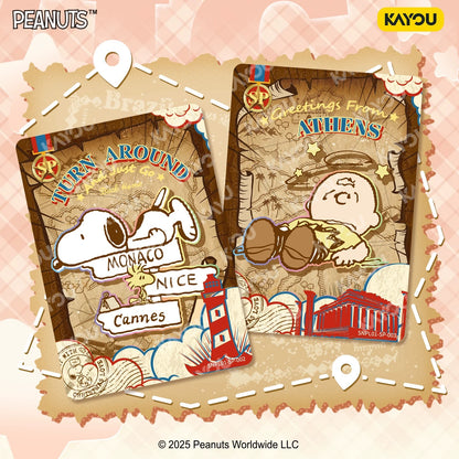 KAYOU Snoopy Peanuts Comics - Miracle Collection - World Travel Cards - Wave 1