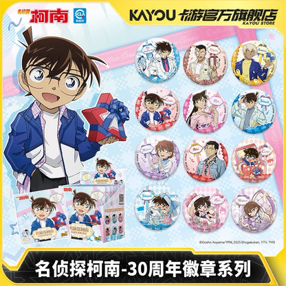 KAYOU 名偵探柯南 30 週年紀念徽章系列 - 官方正品鐵盒徽章（一盒 6 個）