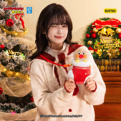 KAYOU Christmas GIFT Series Anpanman Christmas Stocking Plush Pouch 卡遊聖誕禮物系列 麵包超人聖誕襪毛絨小包