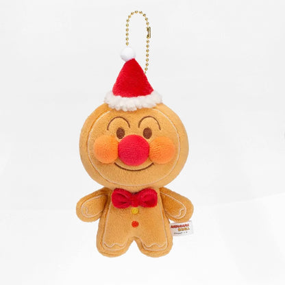 KAYOU Anpanman - Christmas GIFT Series - Gingerbread Man Plush Doll Keychain 卡遊麵包超人 - 聖誕驚喜系列 - 薑餅人毛絨公仔掛件