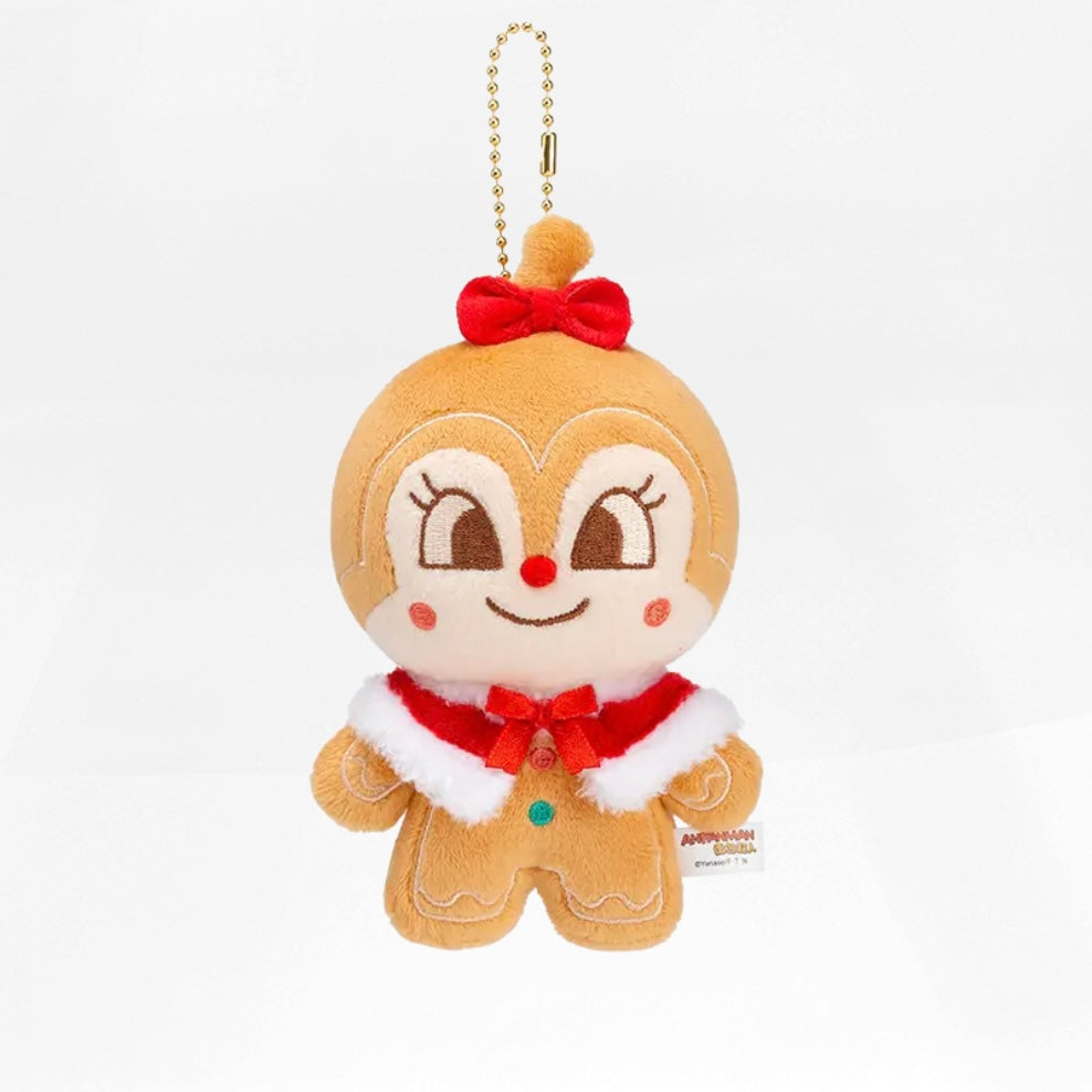 KAYOU Anpanman - Christmas GIFT Series - Gingerbread Man Plush Doll Keychain 卡遊麵包超人 - 聖誕驚喜系列 - 薑餅人毛絨公仔掛件