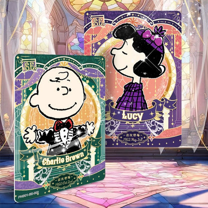 卡遊史努比對應 花生漫畫 花生包第1彈一整盒小卡正版週邊收藏卡牌