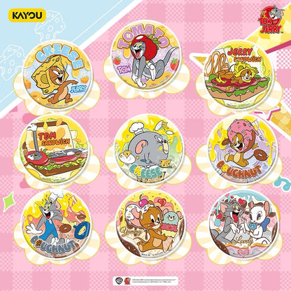 遊貓與老鼠馬口鐵徽章系列萌趣拍檔卡官方正版週邊吧旋轉穀子胸章（一整盒內含6個）