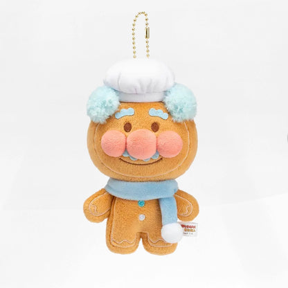 KAYOU Anpanman - Christmas GIFT Series - Gingerbread Man Plush Doll Keychain 卡遊麵包超人 - 聖誕驚喜系列 - 薑餅人毛絨公仔掛件