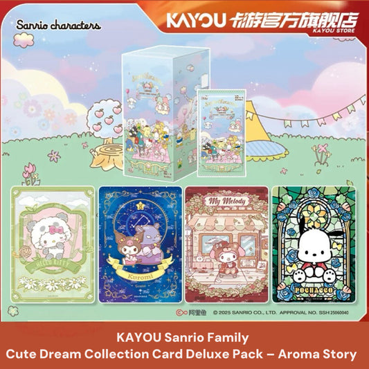 KAYOU Sanrio Family Cute Dream Collection Card Deluxe Pack – Aroma Story, Official Licensed Peripheral Trading Cards