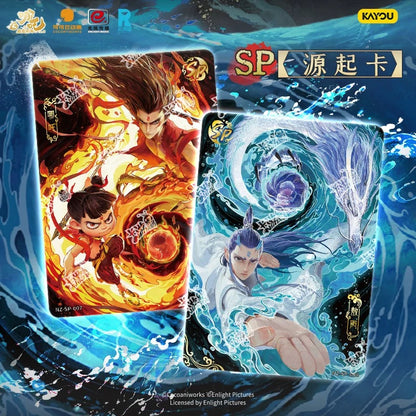 遊哪吒之魔童鬧海電影收藏卡鬥天包3彈哪吒2對應盲盒週邊卡牌