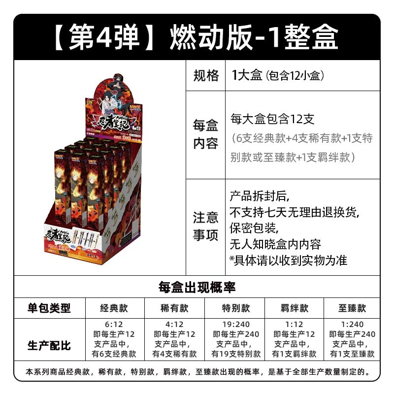 KAYOU 火影忍者盲盒中性筆 - 動感版【一整盒】| 黑色按動式走珠簽名筆，學生友好，高顏值佐助官方聯名動漫文具